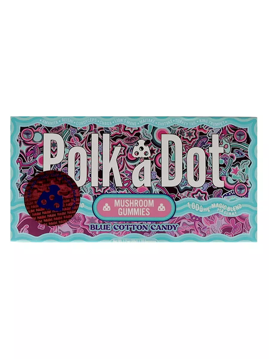 PolkaDot Magic Blue Cotton Candy Mushroom Gummies PolkaDot Magic Blue Cotton Candy Mushroom Gummies