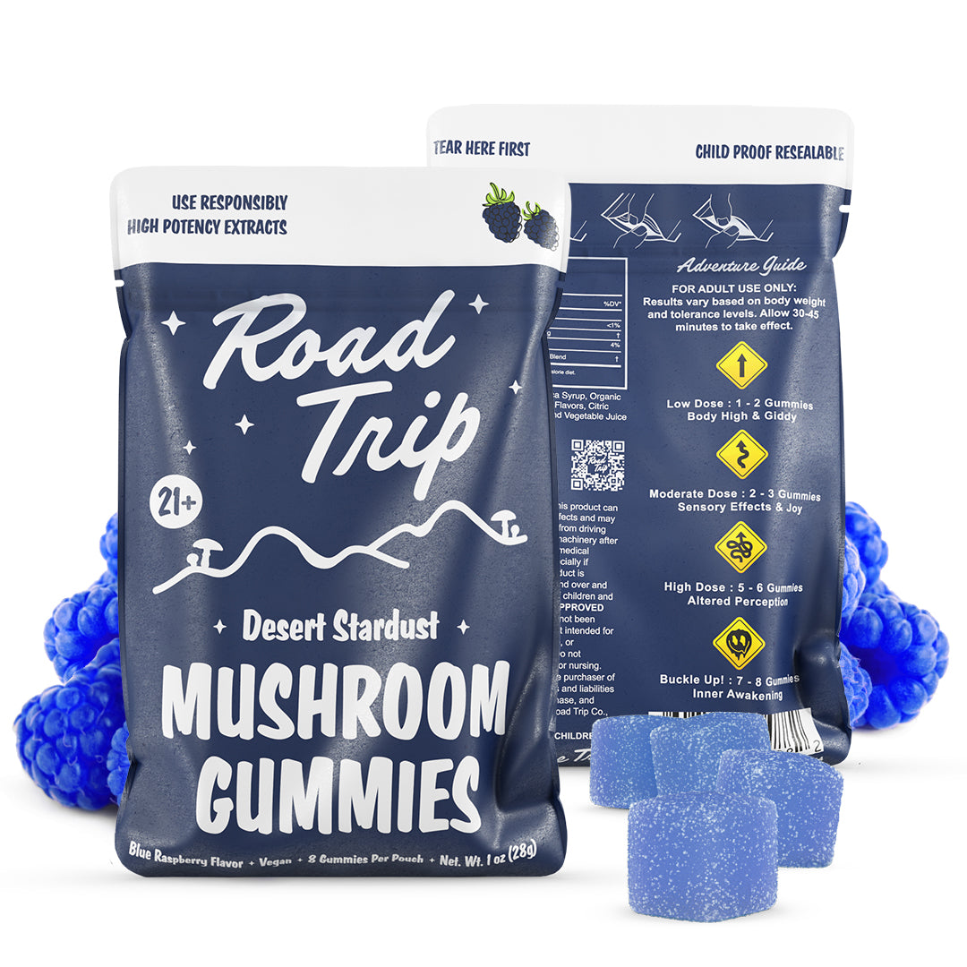 Desert Stardust Magic Mushroom Road Trip Gummies - Blue Raspberry Desert Stardust Magic Mushroom Road Trip Gummies - Blue Raspberry