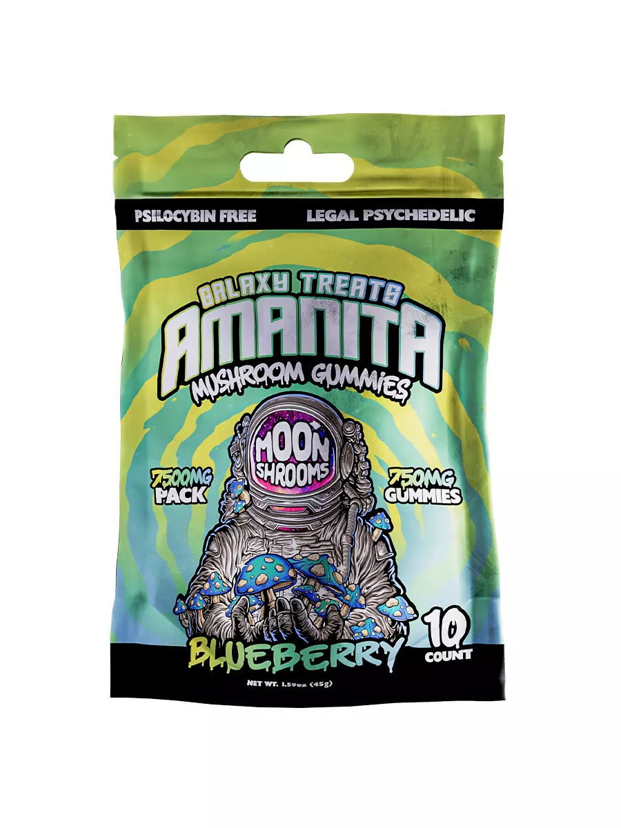 Blueberry Galaxy Treats Amanita Mushroom Gummies 7500 mg Blueberry Galaxy Treats Amanita Mushroom Gummies 7500 mg