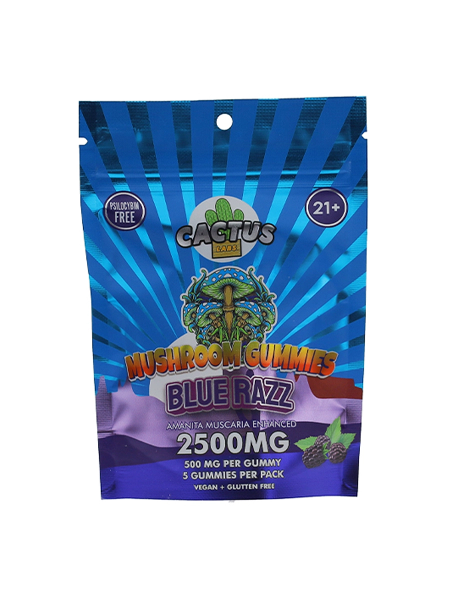 Blue Razz Cactus Labs Amanita Muscara Mushroom Gummies 2500mg Blue Razz Cactus Labs Amanita Muscara Mushroom Gummies 2500mg
