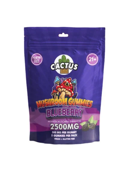 Cactus-Mushroom-Gummies-2500mg-Blueberry.webp Blueberry Cactus Labs Amanita Muscara Mushroom Gummies 2500mg