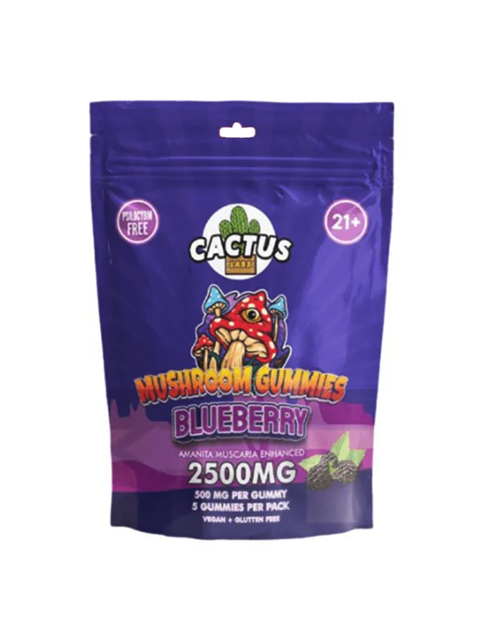 Cactus-Mushroom-Gummies-2500mg-Blueberry.webp Blueberry Cactus Labs Amanita Muscara Mushroom Gummies 2500mg