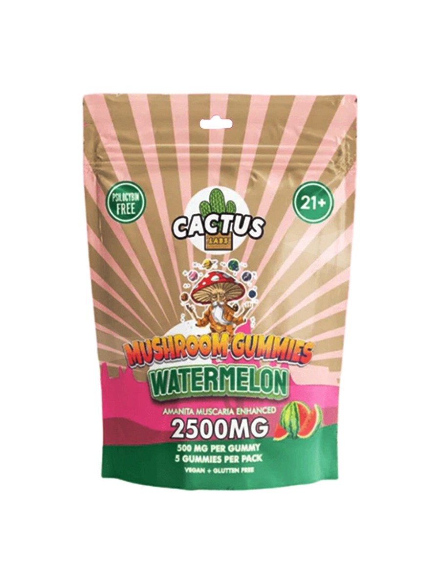 Watermelon Cactus Labs Amanita Muscara Mushroom Gummies 2500mg Watermelon Cactus Labs Amanita Muscara Mushroom Gummies 2500mg