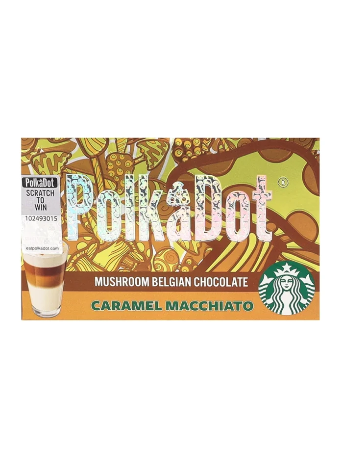 Caramel-Macchiato-PolkaDot-Magic-Mushroom-Belgian-Chocolate.webp Polkadot Caramel Macchiato Chocolate Bar