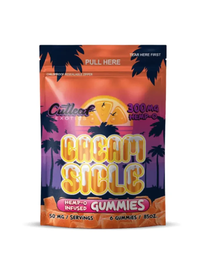 Creamsicle Cutleaf Exotics Hemp-O Gummies 300mg