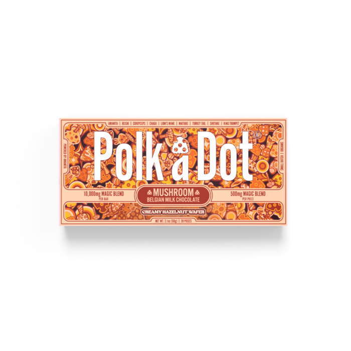 CreamyHazelnut_Top.png Creamy Hazelnut Wafer Polkadot Chocolate bar