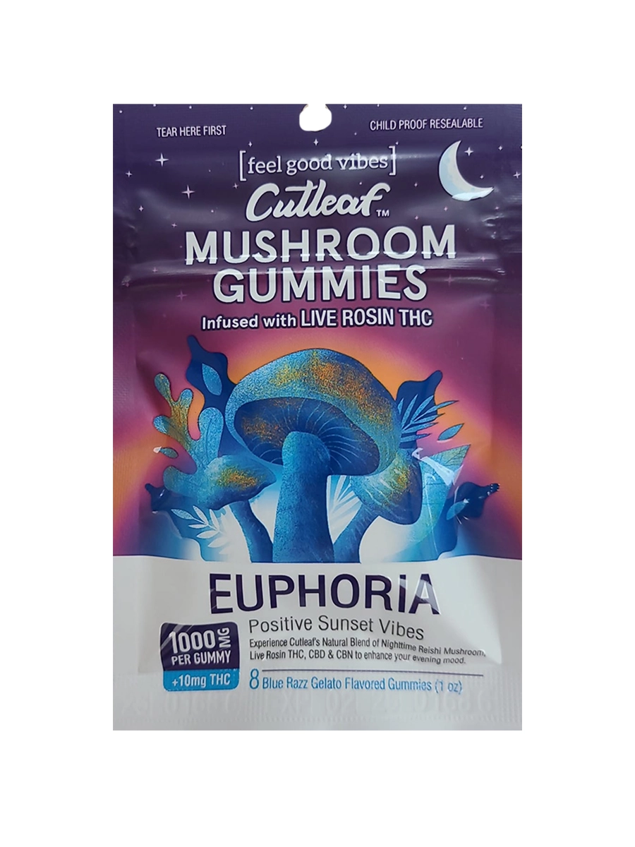 Sunset Blue Razz Gelato Cutleaf Euphoria Mushroom Gummies 1000mg Sunset Blue Razz Gelato Cutleaf Euphoria Mushroom Gummies 1000mg