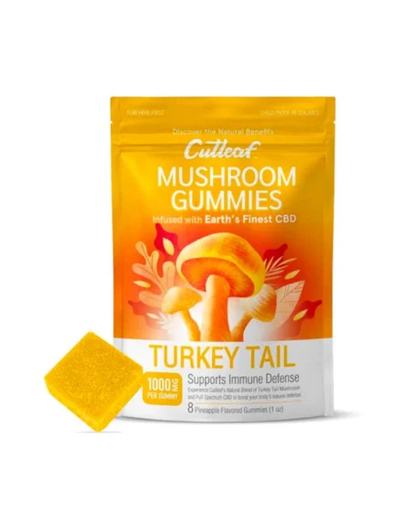 Cutleaf-Mushroom-Gummies-Turkey-Tail.webp Turkey Tail Pineapple Cutleaf Mushroom CBD Gummies 1000mg