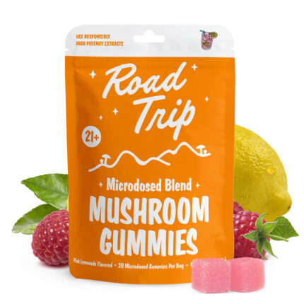 Day_Trip_Pouch_Main_Pink_Lemonade Microdosed Blend Road Trip Gummies - Pink Lemonade