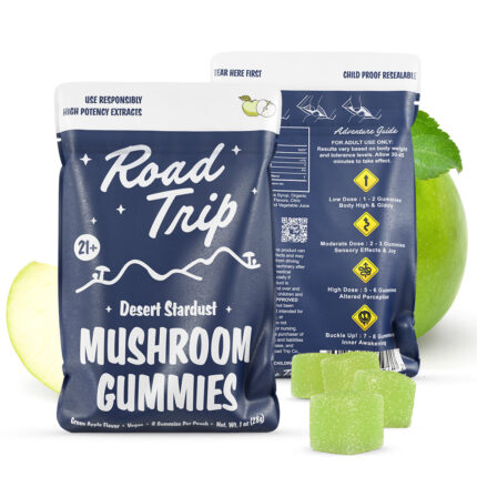 Desert Stardust Magic Mushroom Road Trip Gummies - Green Apple Desert Stardust Magic Mushroom Road Trip Gummies - Green Apple