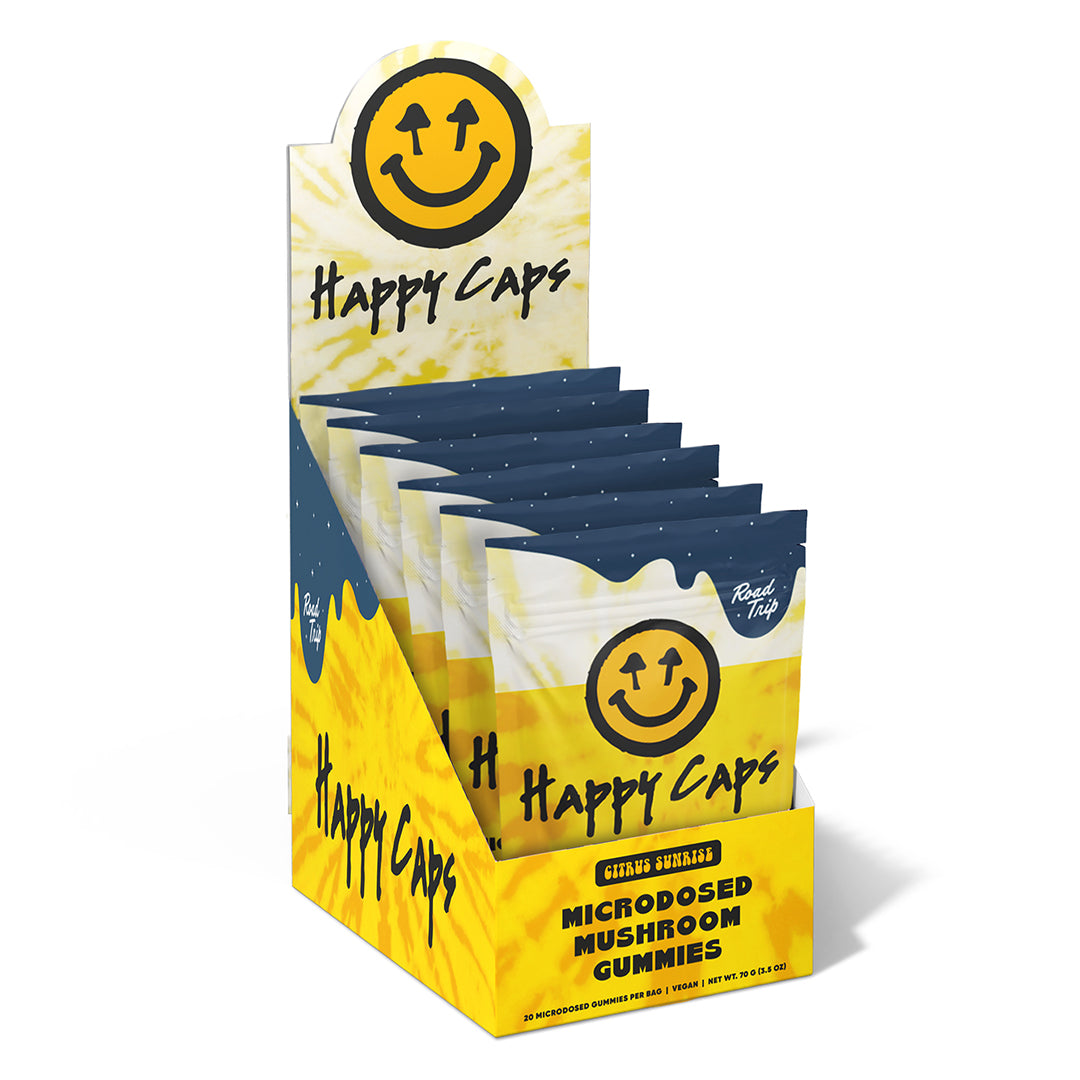 Microdosed Blend Happy Caps x Road Trip Gummies - Citrus Sunrise Microdosed Blend Happy Caps x Road Trip Gummies - Citrus Sunrise - Image 3