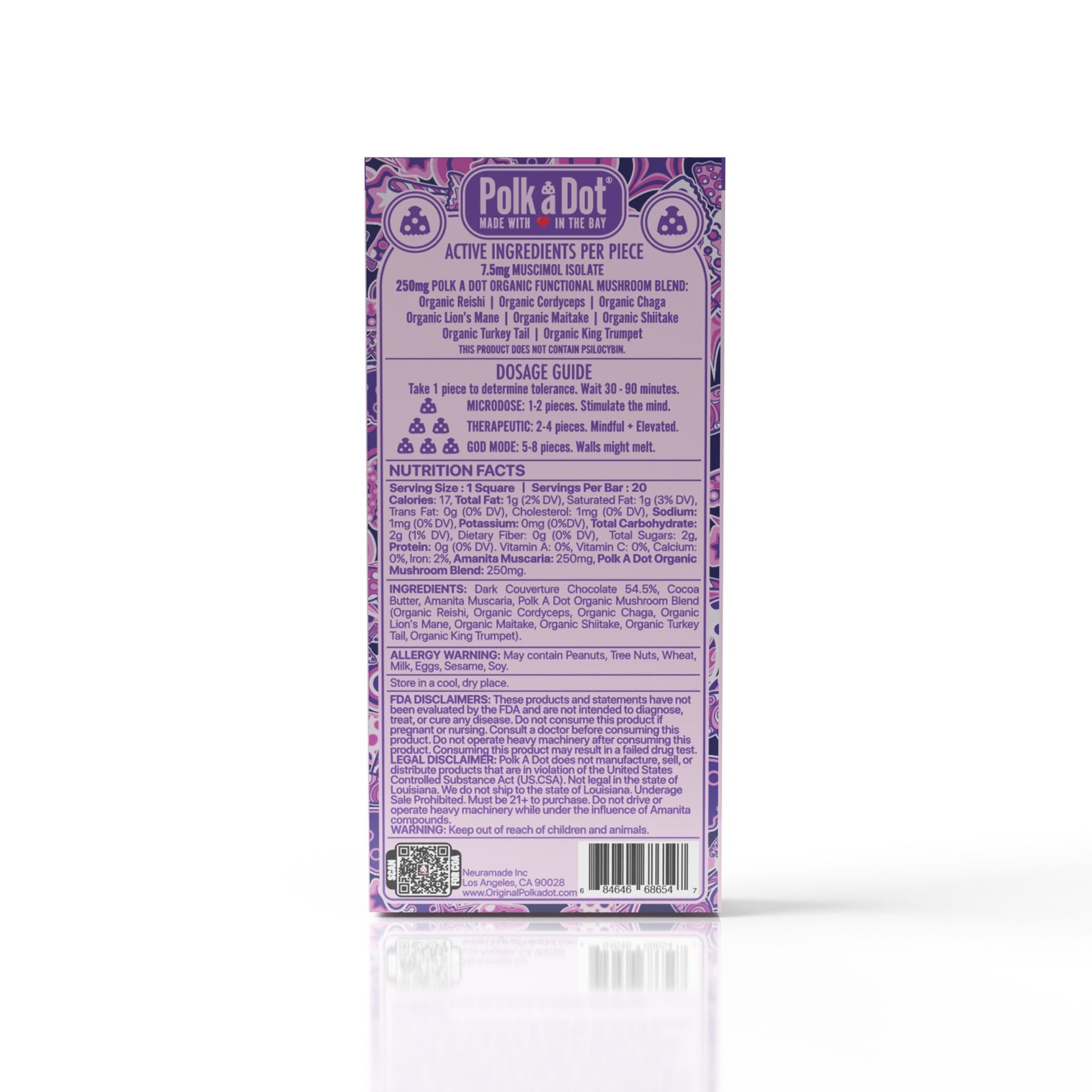 Intense Dark Polkadot Chocolate bar Intense Dark Polkadot Chocolate bar - Image 2