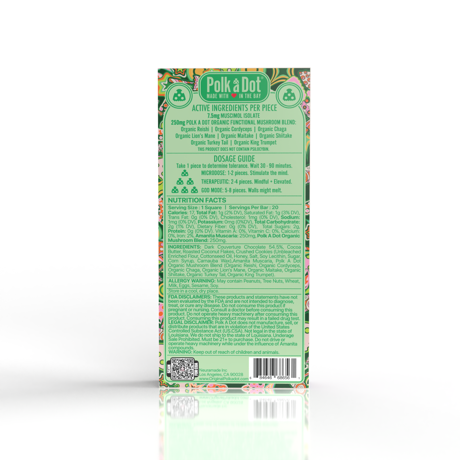 Maui Coconut Twist Polkadot Chocolate bar Maui Coconut Twist Polkadot Chocolate bar - Image 2