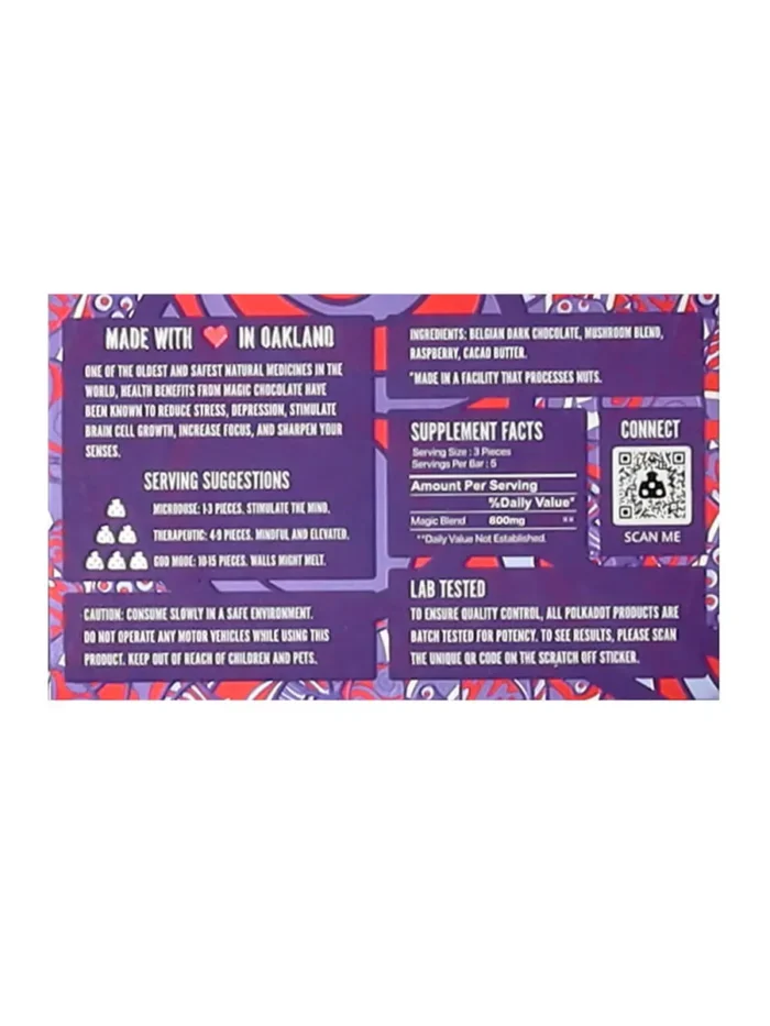 Raspberry-Back-PolkaDot-Magic-Mushroom-Belgian-Chocolate.webp Polkadot Raspberry Chocolate Bar