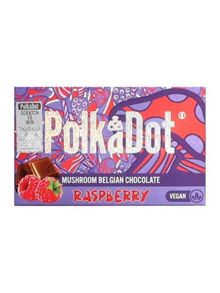 Raspberry-PolkaDot-Magic-Mushroom-Belgian-Chocolate.webp Polkadot Raspberry Chocolate Bar