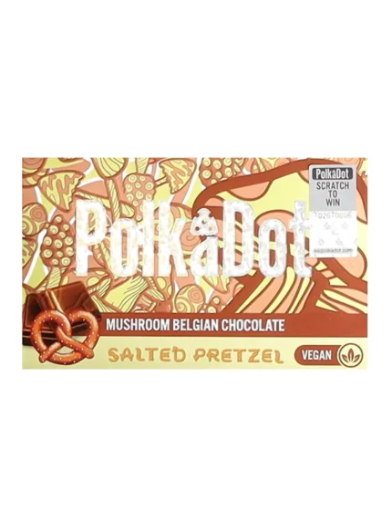 Salted-Pretzel-PolkaDot-Magic-Mushroom-Belgian-Chocolate.webp PolkaDot Salted Pretzel Chocolate Bar