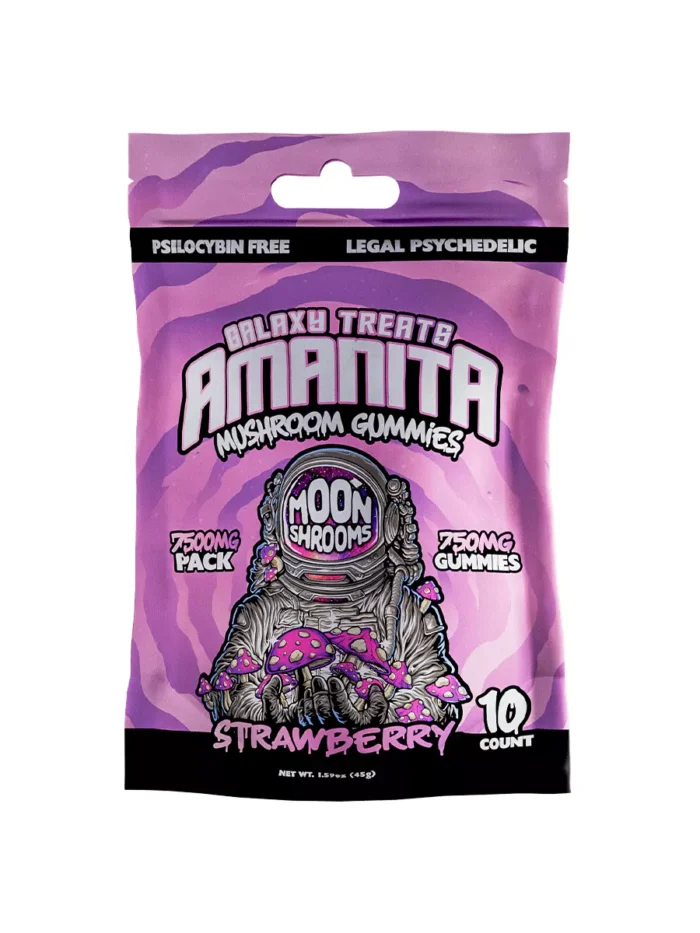 Strawberry-Galaxy-treats-amanita-mashroom-7500-mg.webp Strawberry Galaxy Treats Amanita Mushroom Gummies 7500 mg