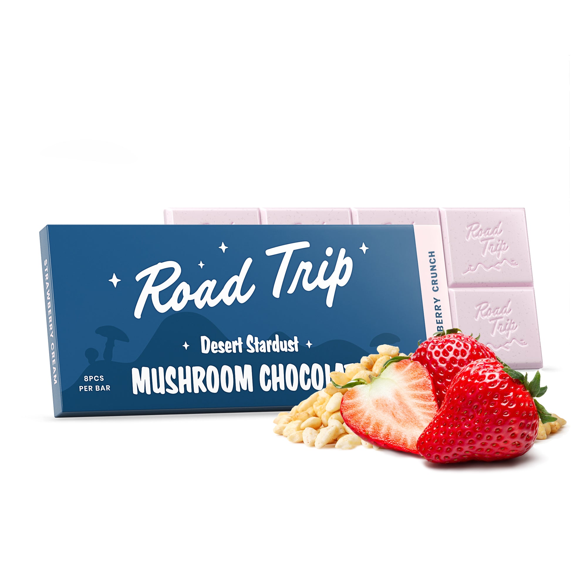 Desert Stardust Mushroom Chocolate – Strawberry Crunch Desert Stardust Mushroom Chocolate – Strawberry Crunch