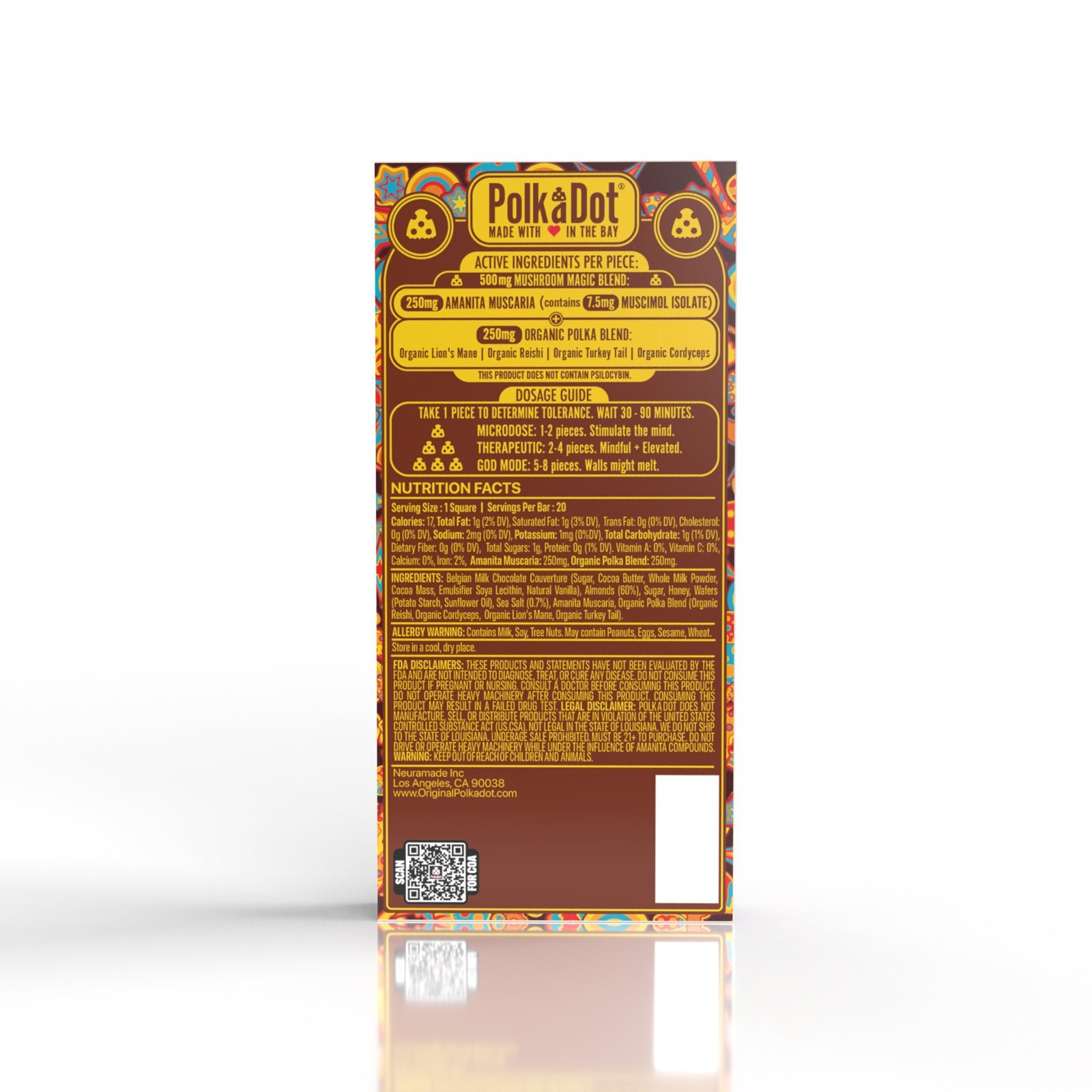 Torrone Delight Polkadot Chocolate bar Torrone Delight Polkadot Chocolate bar - Image 2