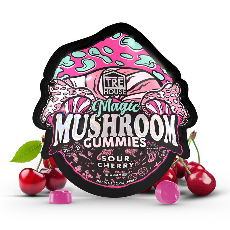 Tre House Sour Cherry Magic Mushroom Gummies Tre House Sour Cherry Magic Mushroom Gummies