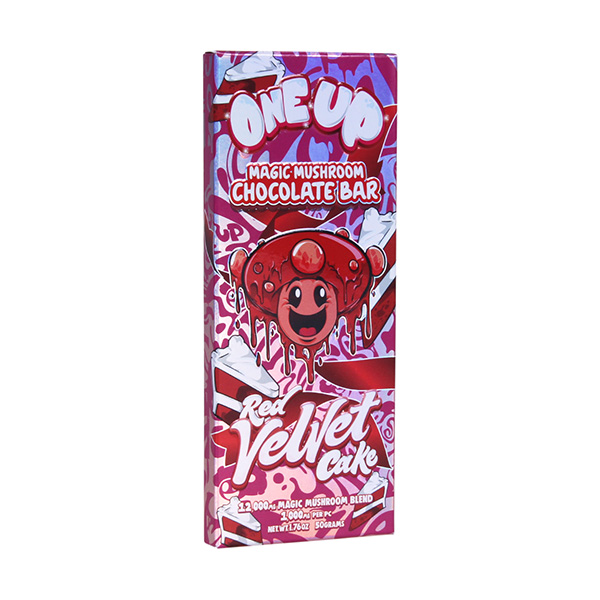 one-up-magic-mushroom-bar-red-velvet-cake.jpg One Up Red Velvet Cake Mushroom Chocolate Bar | 12000mg