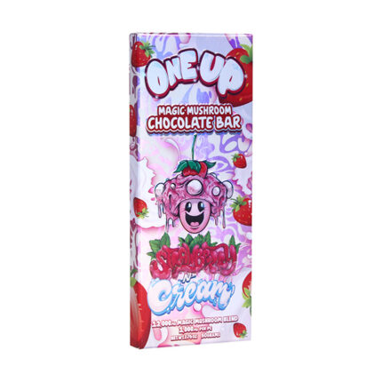 one-up-magic-mushroom-bar-strawberry-n-cream.jpg One Up Strawberry Cream Mushroom Chocolate Bar | 12000mg