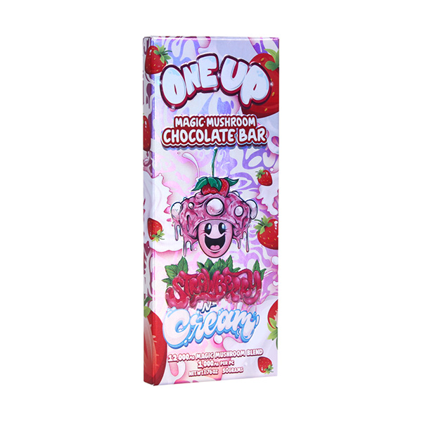 one-up-magic-mushroom-bar-strawberry-n-cream.jpg One Up Strawberry Cream Mushroom Chocolate Bar | 12000mg