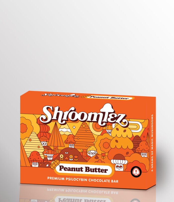 peanut-butter-chocolate-front Shroomiez Peanut Butter Mushroom Chocolate Bar - 4g Psilocybin